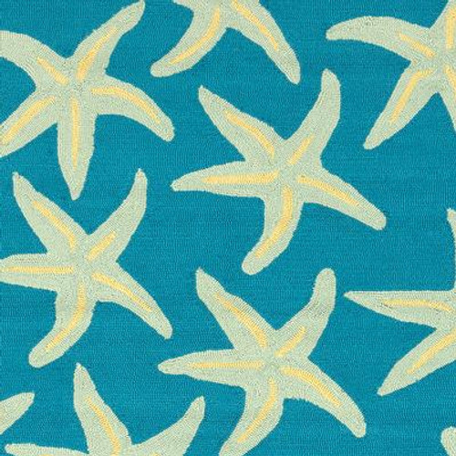 Acaribo Peacock Blue Polypropylene Indoor/Outdoor Accent Rug - 2 Ft. x 3 Ft. Area Rug