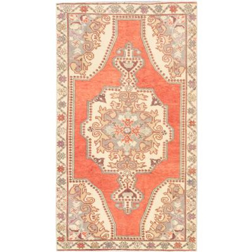 Hand-knotted Anadol Vintage Copper&nbsp; Rug - 4 Ft. 2 In. x 7 Ft. 4 In.
