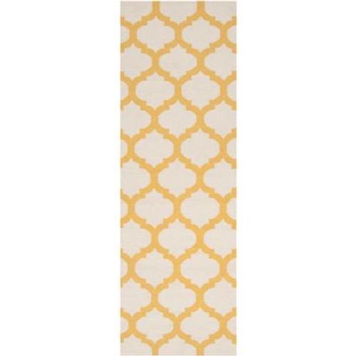 Saffre Ivory Wool 2 Feet 6 Inch x 8 Feet Runner