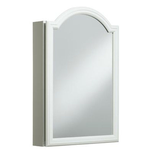 Single Door 20 Inch x 29-1/2 Inch x 5-1/4 Inch White Enameled Aluminum Cabinet