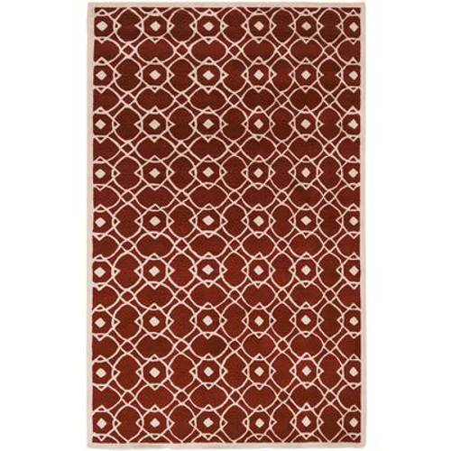 Taintrux Clay New Zealand Wool  - 3 Ft. 6 In. x 5 Ft. 6 In. Area Rug