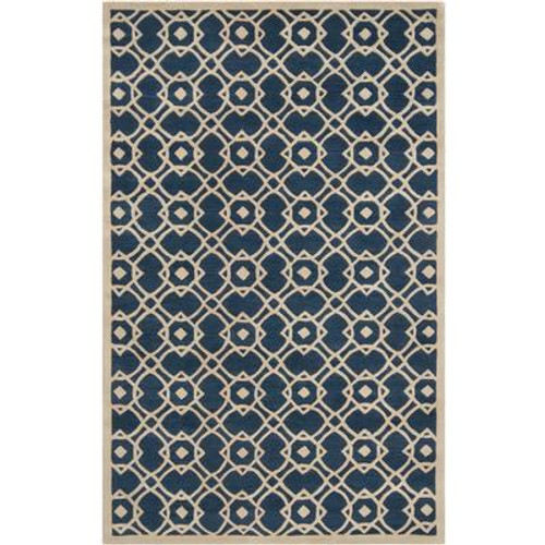 Taintrux Parchment New Zealand Wool  - 3 Ft. 6 In. x 5 Ft. 6 In. Area Rug