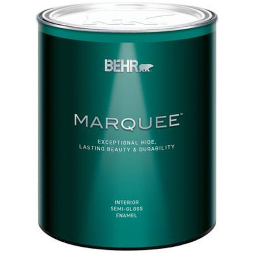 BEHR MARQUEE Interior Semi-Gloss; Paint & Primer - Ultra Pure White; 946 ML