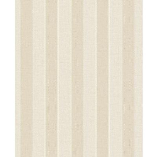 Ticking Stripe Cream/Beige/Almond Wallpaper