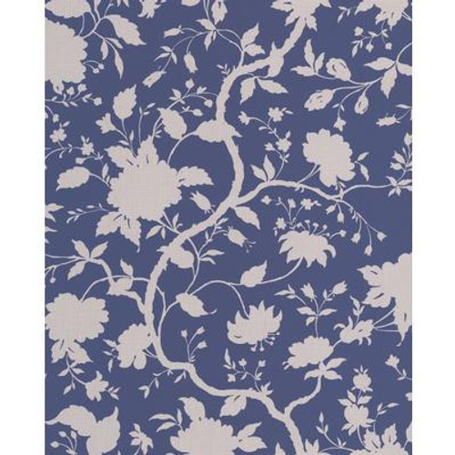 Botanical Floral Blue Wallpaper