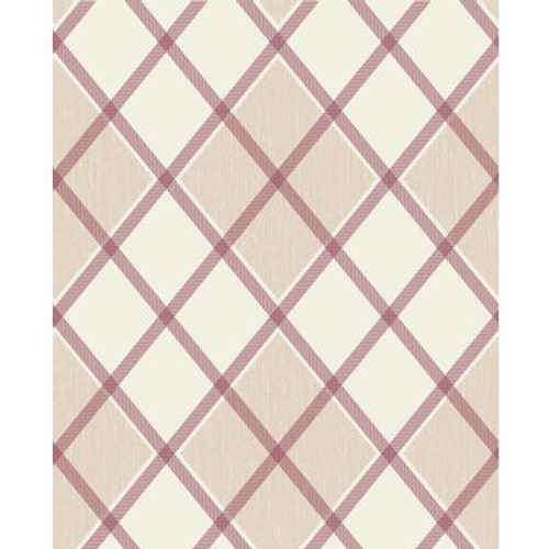 Argyle Red/Pink Wallpaper