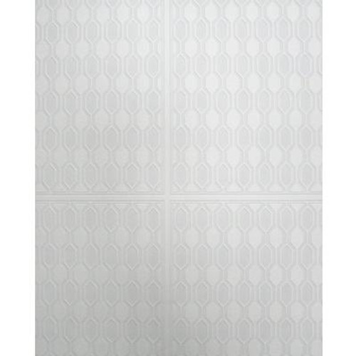 Geo panel White Paintable Wallpaper