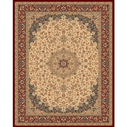 Classical Manor Cream/Red 7 Feet 10 Inch x 11 Feet Area Rug