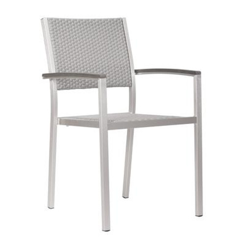 Metropolitan Armchair Brushed Aluminum