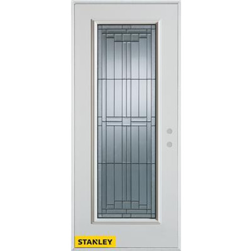 Architectural Patina Full Lite White 34 In. x 80 In. Steel Entry Door - Left Inswing