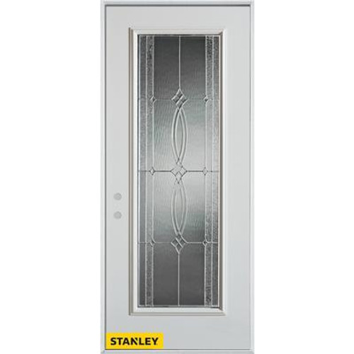 Diamanti Classic Zinc Full Lite White 32 In. x 80 In. Steel Entry Door - Right Inswing