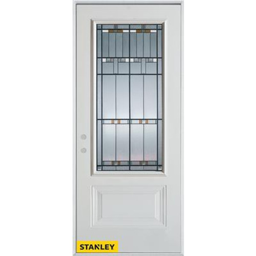 Architectural Patina 3/4 Lite 1-Panel White 34 In. x 80 In. Steel Entry Door - Right Inswing