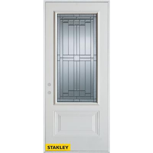 Architectural Patina 3/4 Lite 1-Panel White 36 In. x 80 In. Steel Entry Door - Right Inswing