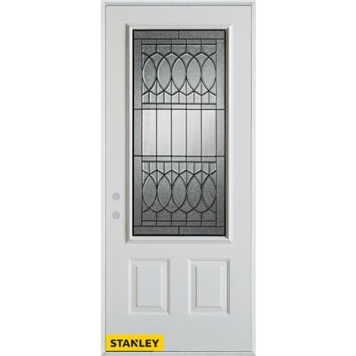 Nightingale Patina 3/4 Lite 2-Panel White 36 In. x 80 In. Steel Entry Door - Right Inswing