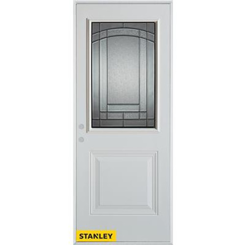 Chatham Patina 1/2 Lite 1-Panel White 36 In. x 80 In. Steel Entry Door - Right Inswing