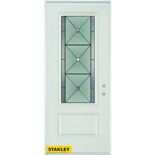 Bellochio Patina 3/4 Lite 1-Panel White 32 In. x 80 In. Steel Entry Door - Left Inswing