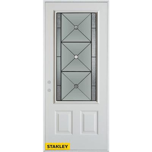 Bellochio Patina 3/4 Lite 2-Panel White 36 In. x 80 In. Steel Entry Door - Right Inswing