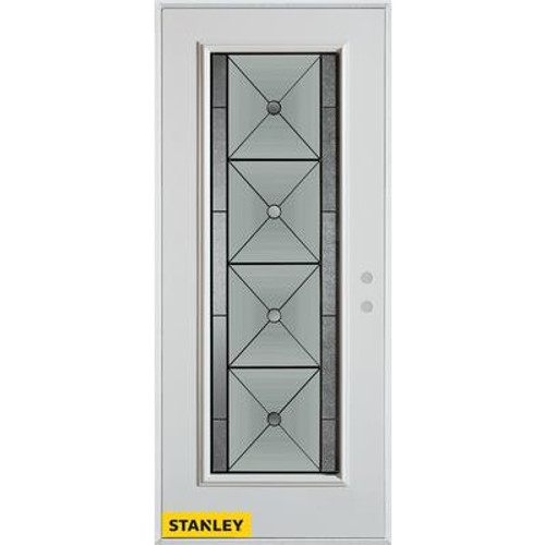 Bellochio Patina Full Lite White 34 In. x 80 In. Steel Entry Door - Left Inswing