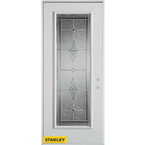Victoria Classic Zinc Full Lite White 34 In. x 80 In. Steel Entry Door - Left Inswing