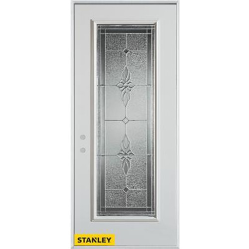 Victoria Classic Zinc Full Lite White 34 In. x 80 In. Steel Entry Door - Right Inswing