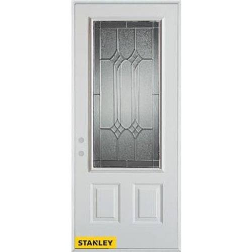 Orleans Patina 3/4 Lite 2-Panel White 34 In. x 80 In. Steel Entry Door - Right Inswing