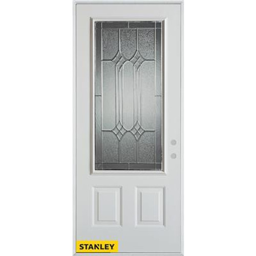 Orleans Patina 3/4 Lite 2-Panel White 36 In. x 80 In. Steel Entry Door - Left Inswing