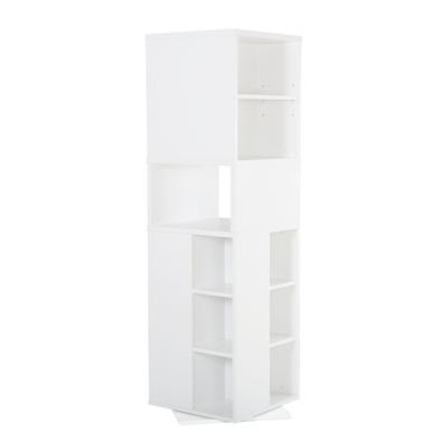 Reveal Revolving Bookcase; Pure White