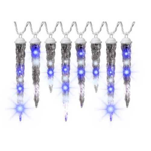 Shooting Star Light String S/8-11;9;7 Icicle Cover-Blue/Whit