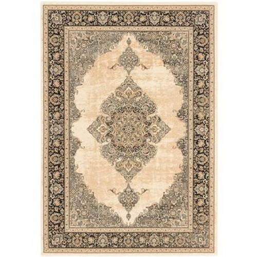 Shahrzad Kerman Beige Cream Rug - 3 Ft. 11 In. x 5 Ft. 3 In.