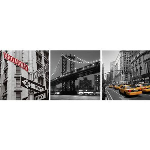 Shutter 12X12 set of 3- New York