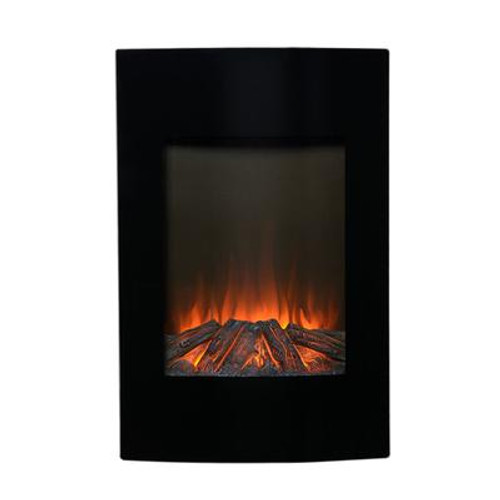 35 In. High Wall Mount Firebox in Black