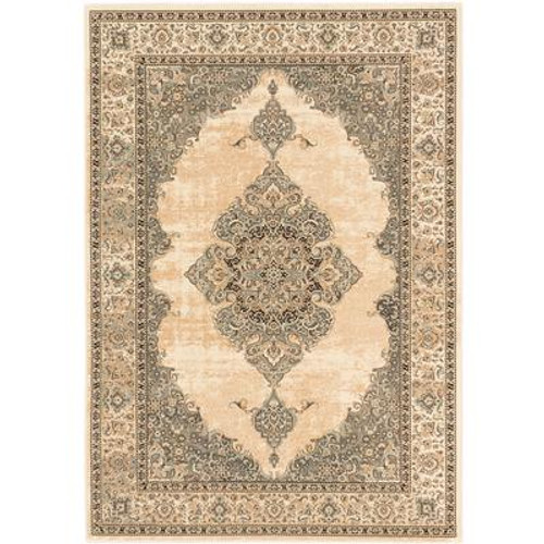 Shahrzad Kerman Beige Cream&nbsp; Rug - 5 Ft. 3 In. x 7 Ft. 7 In.