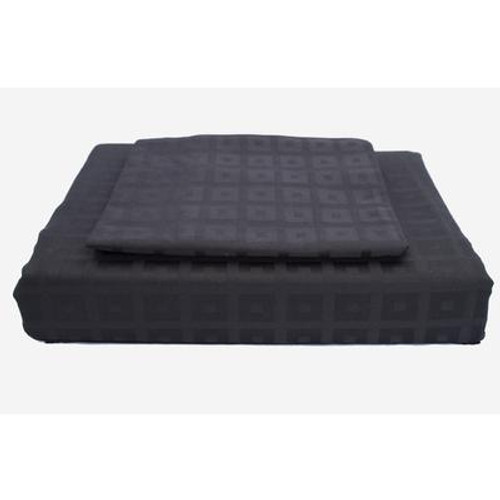 400TC Bliss Duvet Cover Set; Black; Double