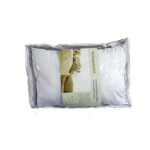 Ambassador Medium Microfiber Pillow; Queen