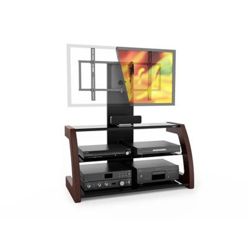 ML-1459 Milan Hybrid TV Stand with Solid Wood Uprights