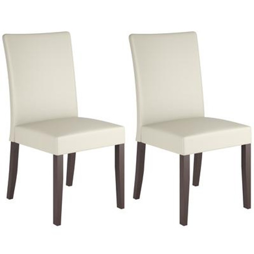 DRC-885-C Atwood Cream Leatherette Dining Chairs; Set of 2