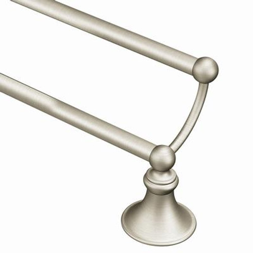 Glenshire Brushed Nickel 24 Inch Double Towel Bar