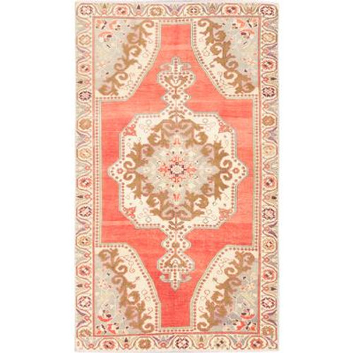 Hand-knotted Anadol Vintage Copper Cream Rug - 4 Ft. 3 In. x 7 Ft. 4 In.