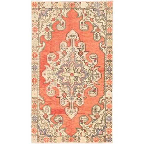 Hand-knotted Anadol Vintage Copper Cream Rug - 4 Ft. 3 In. x 7 Ft. 8 In.