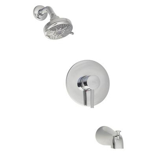 Rondo Volume Control Pressure Balanced Valve with Shower Head and Tub Filler - Chrome