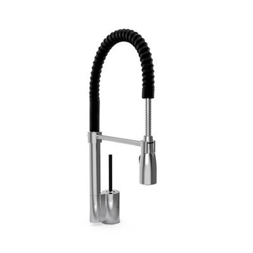 Single Lever Kitchen Faucet with 2-Function Spray - Chrome/Black