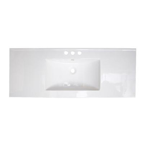 40 In. W X 18 In. D Ceramic Top In White Color For 4 In. O.C. Faucet - Chrome