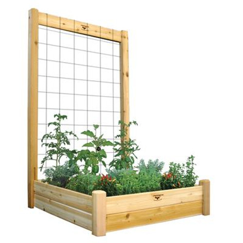 Raised Garden Bed with Trellis Kit  48x48x80 - 10''D