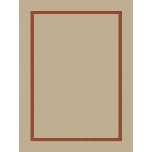 5 Feet 2 Inch.X6 Feet 7 Inch. Thin Border Beige/Red