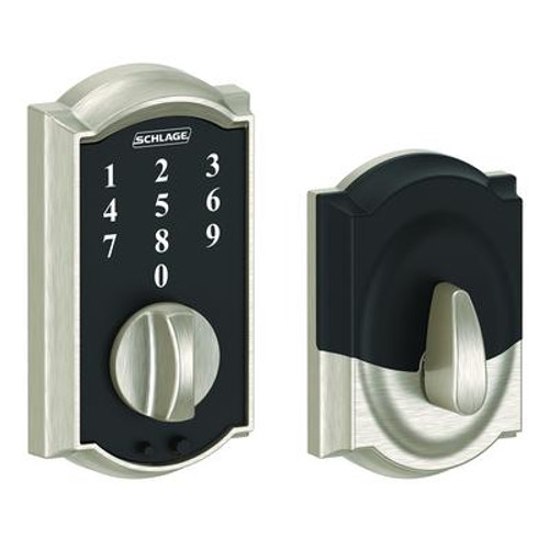 Schlage Touch Deadbolt Camelot Satin Nickel