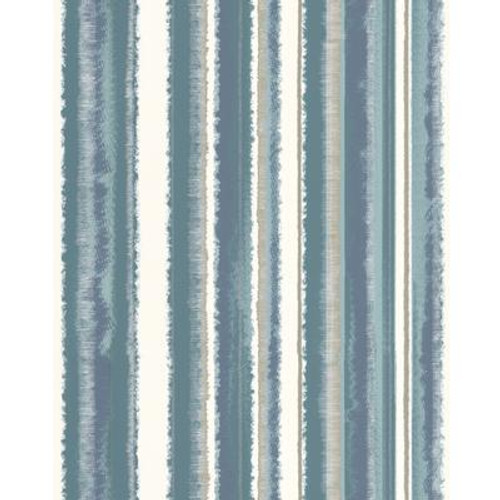 Romany Stripe Teal Wallpaper Sample