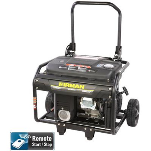 Firman 4000 Watt 6.5 HP Remote Start Gas Powered Portable Generator and Wheel Kit