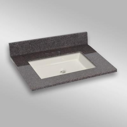 Undermount Square Center Basin; PG901 Mystique- 31 x 22 In.