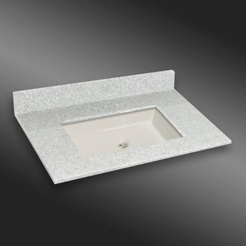Undermount Square Center Basin; PG907 Willow Mist- 37 x 22 In.