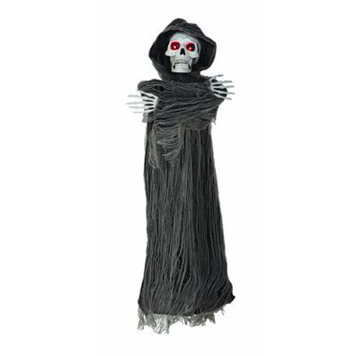 60 In Hanging Grim Reaper with Moving Mouth; LED Illumination; Halloween Sound Effects